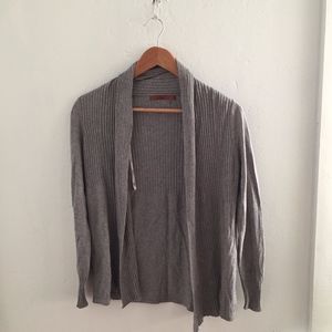 Gray cardigan sweater